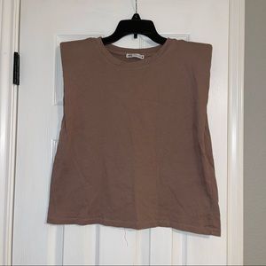 Zara Tank With Shoulder Pads